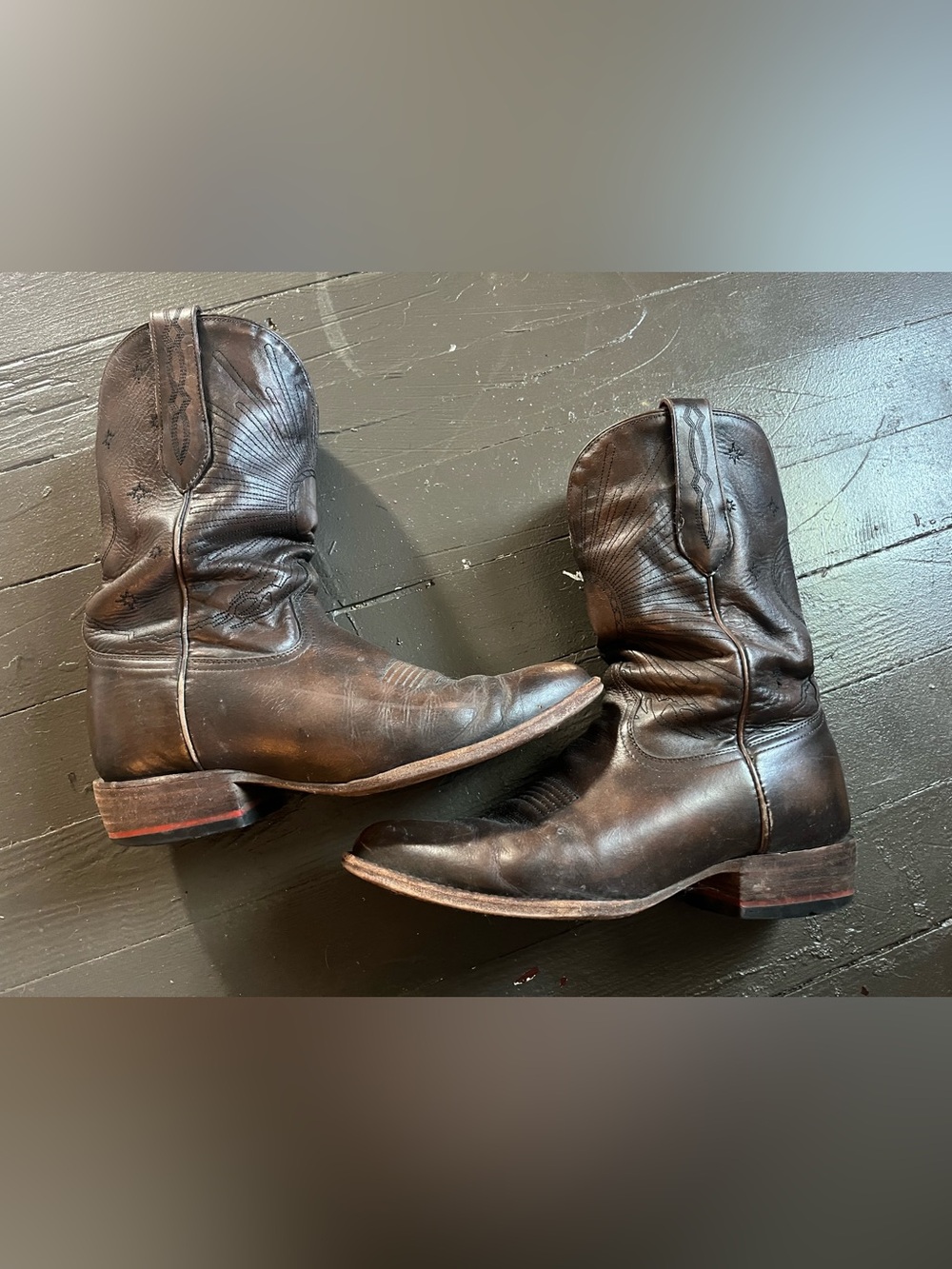 Men's Brown Leather Western Boots